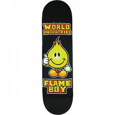 World Industries 8.25 deck Solid Gold Flame Boy black