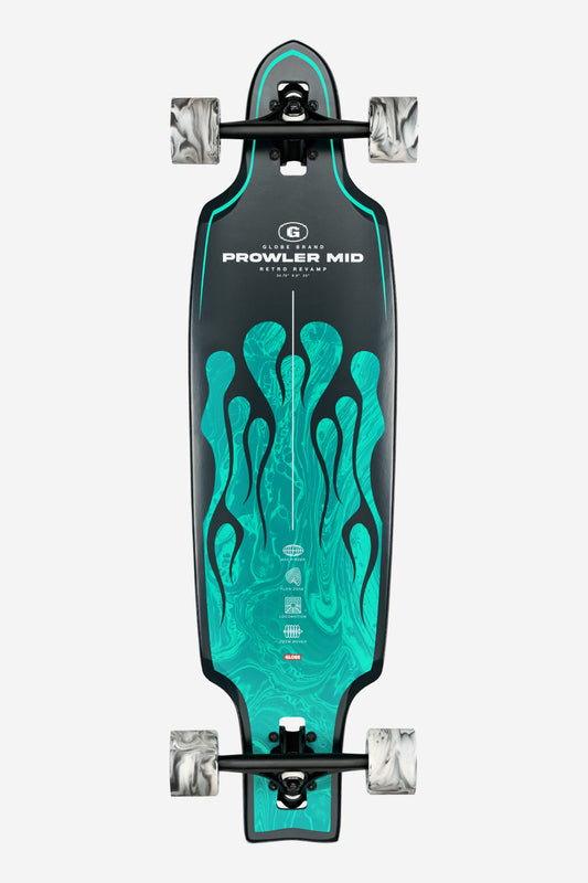 Globe Prowler Mid Longboard Green Flames