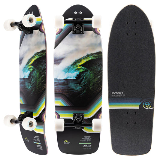 Sector 9 complete skateboard Fat Wave Fury cruiser 9.8x30
