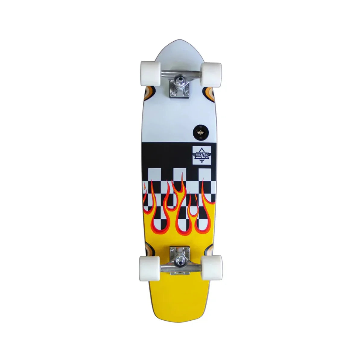 Dusters complete California Skateboard Cruiser Flames 7.9" x 31" Built in Bottle Opener