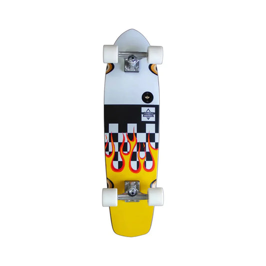 Dusters complete California Skateboard Cruiser Flames 7.9" x 31" Built in Bottle Opener