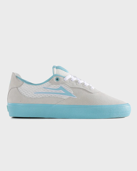 LAKAI Essex - Elite White Suede Aqua Shoes