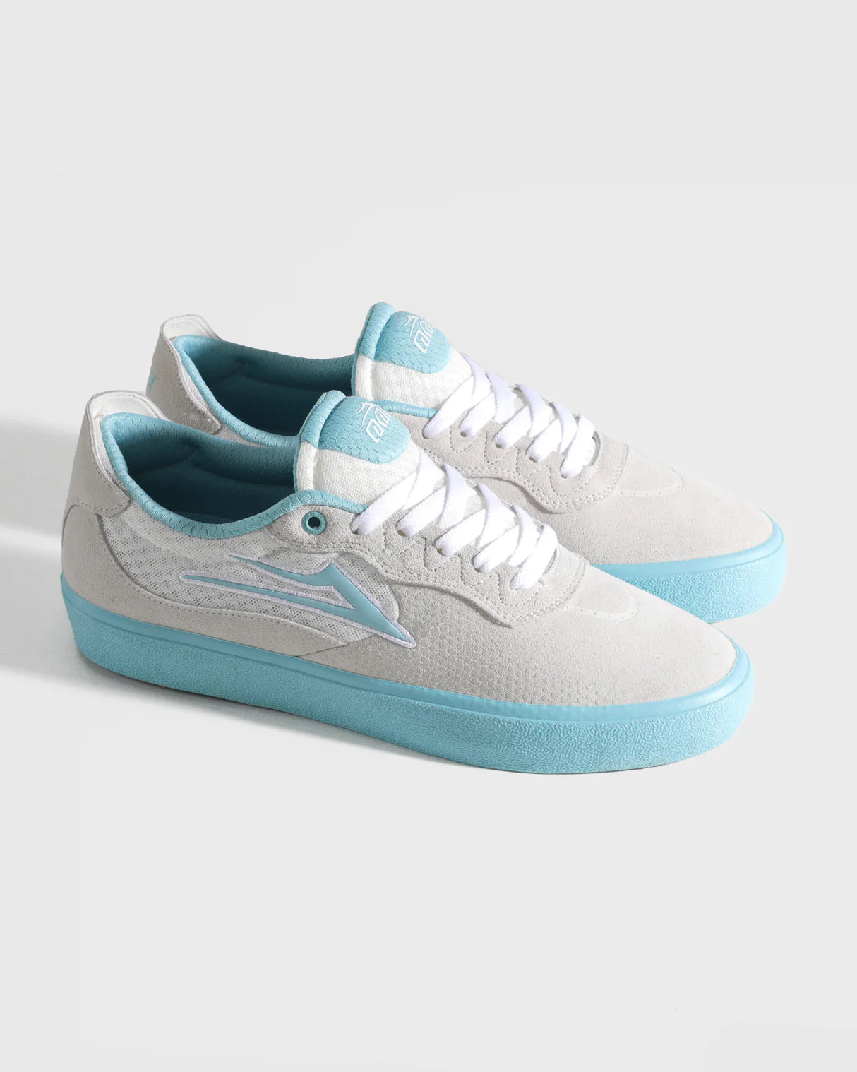 LAKAI Essex - Elite White Suede Aqua