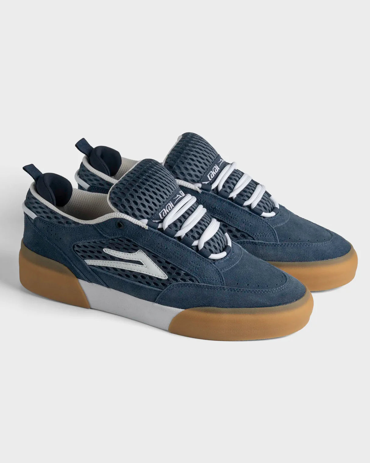 LAKAI Skateboard Shoes Payload - Navy Suede White Gum