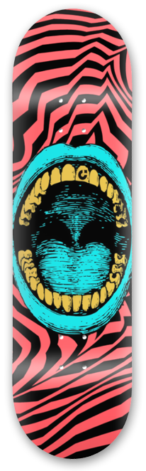 Capsule Wide-Open Red Skateboard Deck 8.5