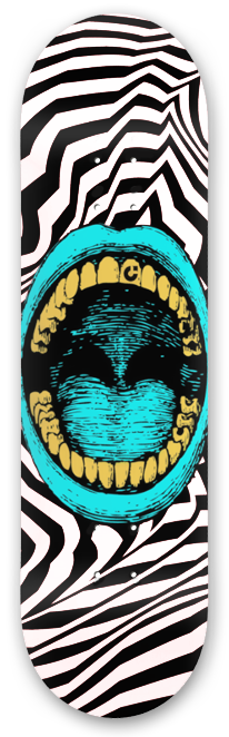 Capsule Wide-Open White Skateboard Deck 8.25