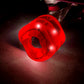 SHARK WHEEL 70MM, 78A FIREFLY - TRANSPARENT RED WITH RED LIGHTS