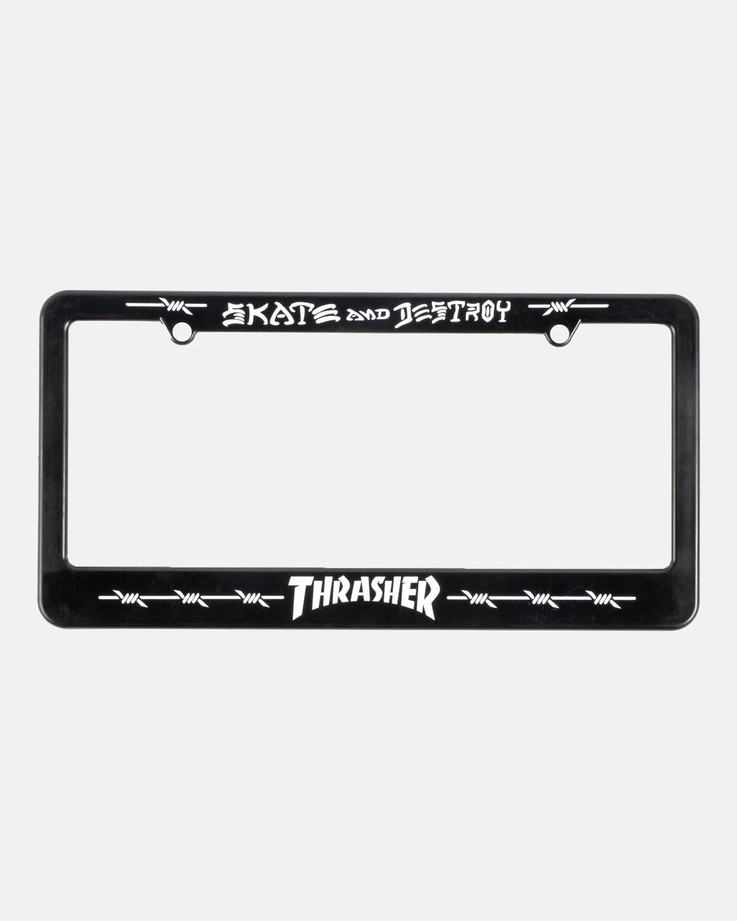 THRASHER BARBED WIRE LICENSE PLATE HOLDER
