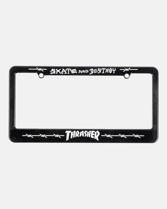 THRASHER BARBED WIRE LICENSE PLATE HOLDER