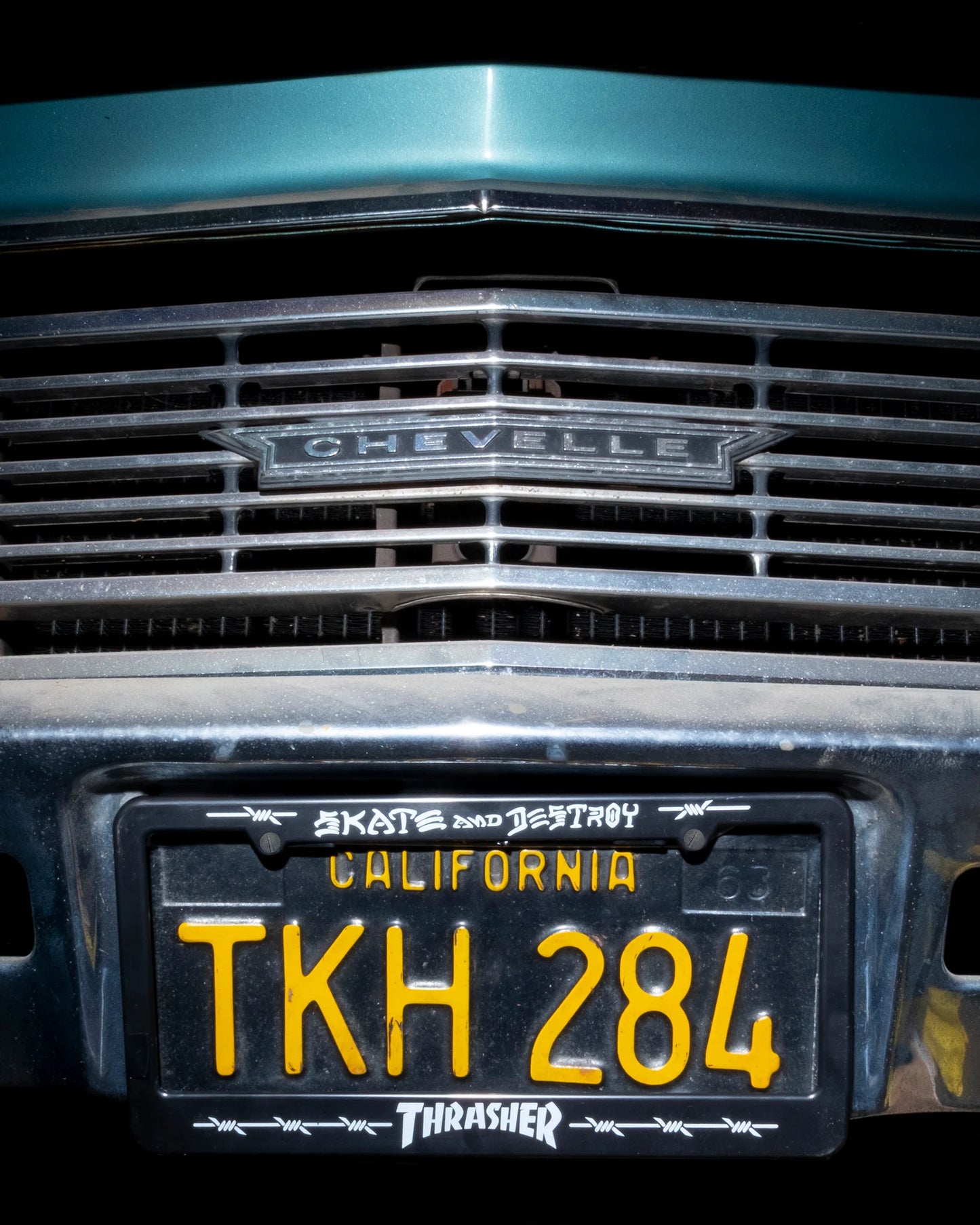 THRASHER BARBED WIRE LICENSE PLATE HOLDER