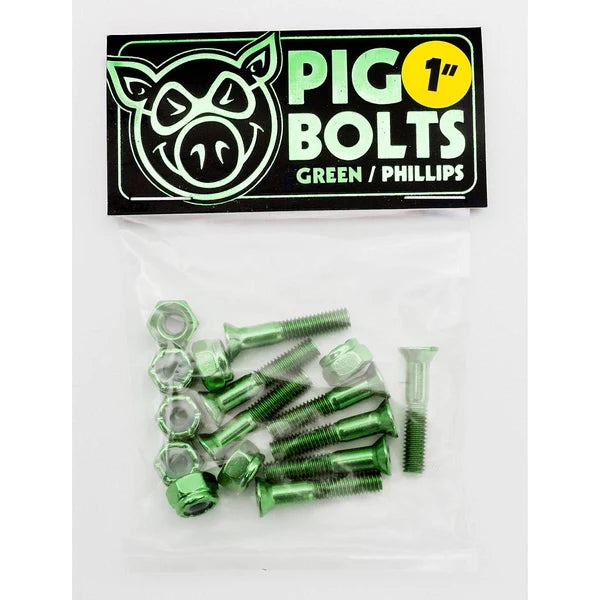 PIG BOLTS GREEN HARDWARE 1”