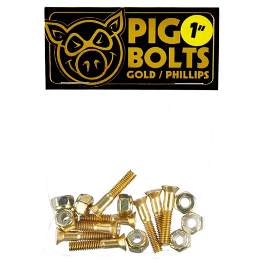 PIG BOLTS GOLD HARDWARE 1”