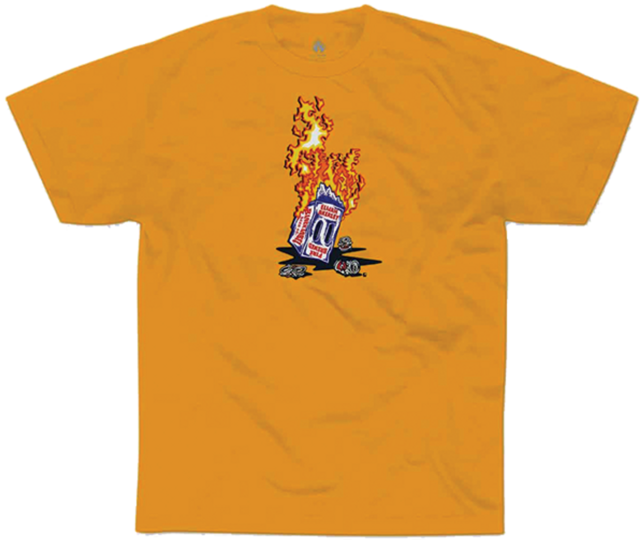 Black Label Skateboards Elijah Akerley Fire Brewed T Shirt Gold