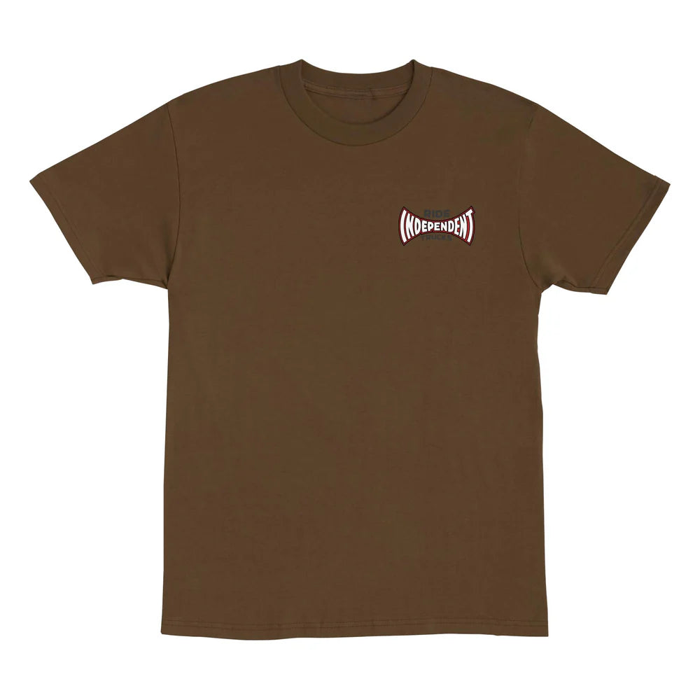 Independent Rose Span T-Shirt Drk Chocolate