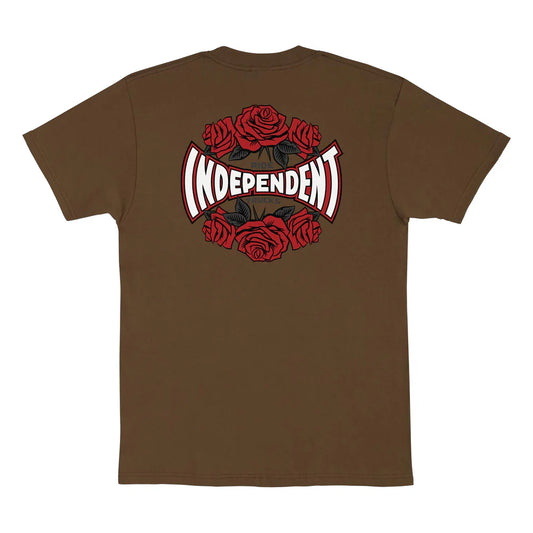 Independent Rose Span T-Shirt Drk Chocolate