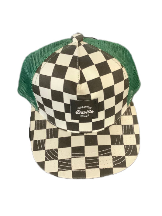 Daville Green Mesh Checkered Hat Youth