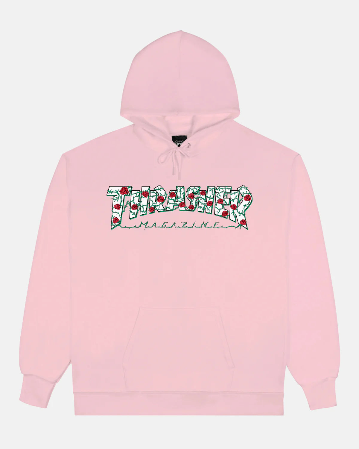 Thrasher Mag Logo Roses Pink Hoodie
