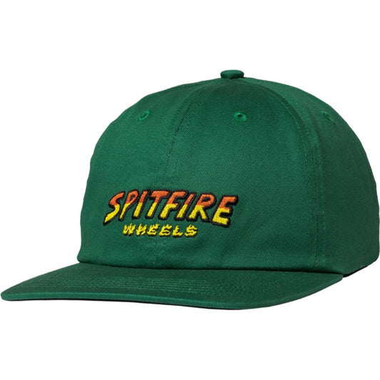 Spitfire Wheels Hell Hounds Script Dark Green Strapback Hat  Adjustable