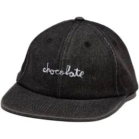 Chocolate 6-Panel Black Denim Hat