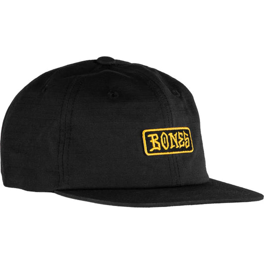 BONES WHEELS BLACK GOLD 6PANEL BLACK CAP HAT