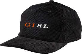 GIRL SERIF 5P CORD HAT ADJ-BLACK