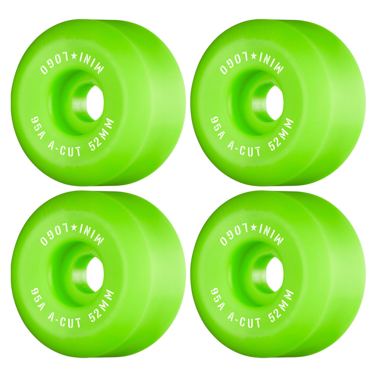 Mini Logo wheels hybrid A-Cut 52mm 95A green