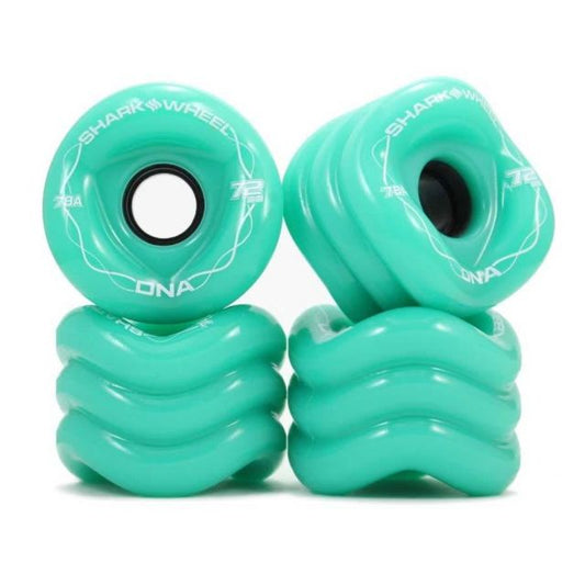 Shark Wheels 72mm 78A turquoise new formula DNA