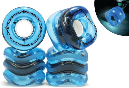 Shark Wheels 72mm 78A clear blue DNA Formula