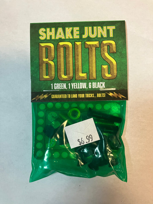 Shake Junt Bolts 1” Allen color 1 green 1 yellow & 6 black