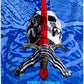 Powell Peralta big beach towel Skull & Sword Blue Fade