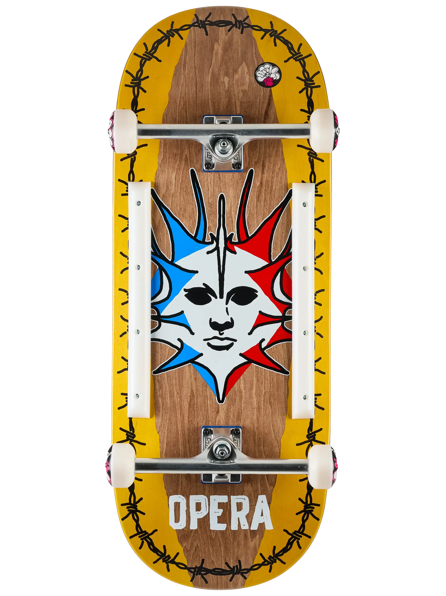 Opera Fatties Torn Spike Skateboard Complete 12x32.4