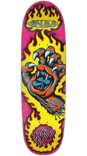 Santa Cruz Skateboard Deck Salba Tiger Hand shaped 9.25” x 31.95”