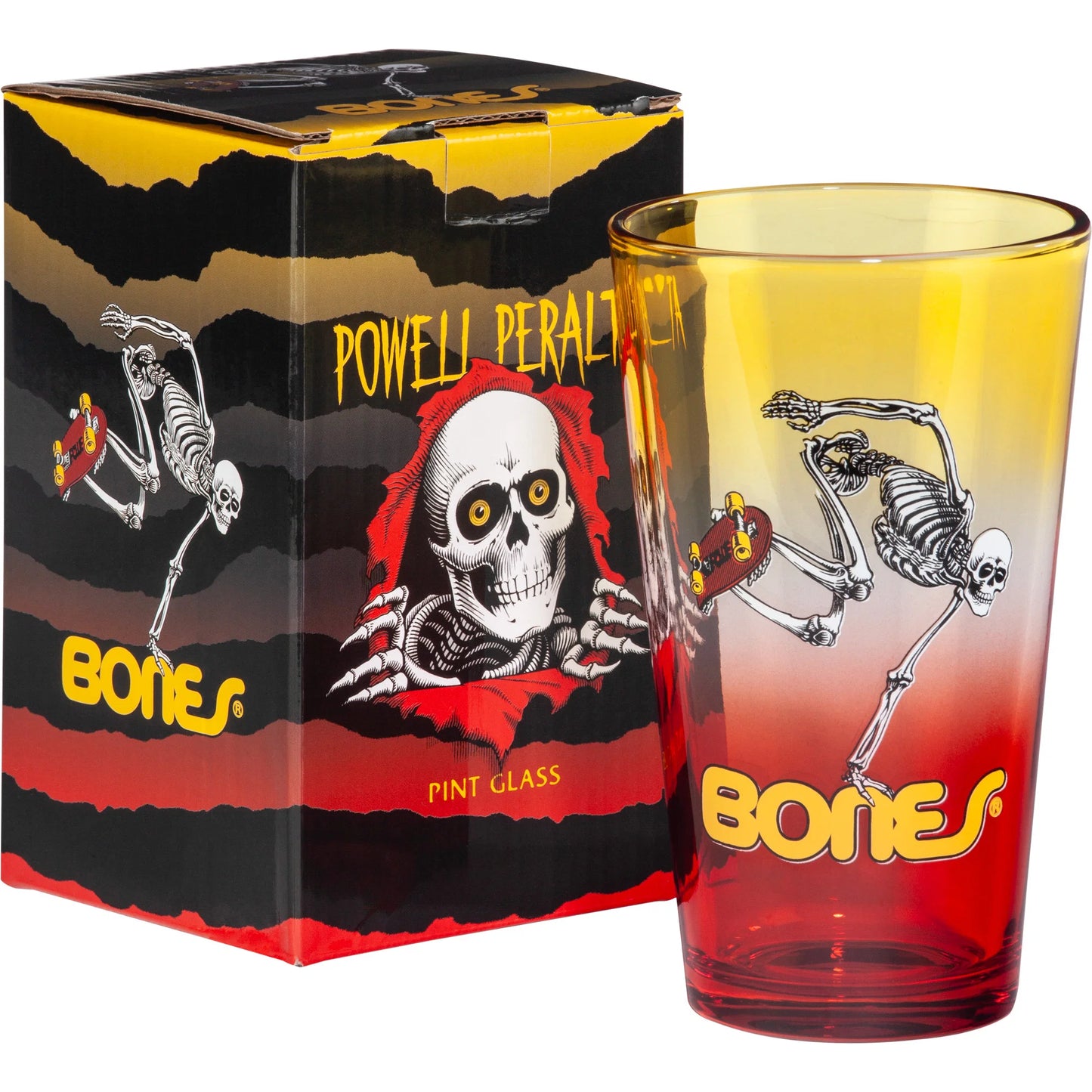 Powell Peralta Skate Graphic Skeleton Pint Glass