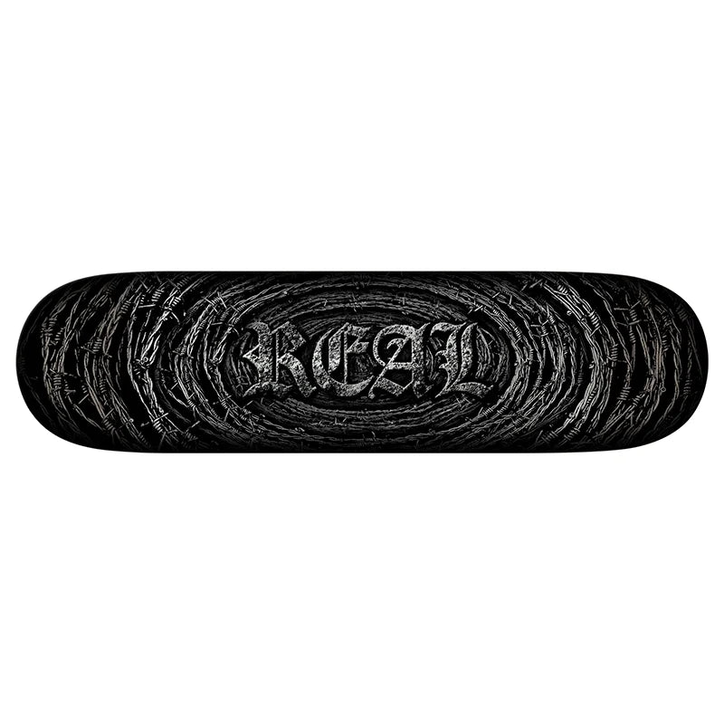 Real Team Barbedwire Oval 8.125 Skateboard Deck