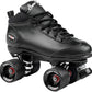 Sure-Grip Cyclone Roller Skate size men 8 Black with swirl black & white wheels