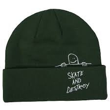 Thrasher Skate And Destroy Green Beanie