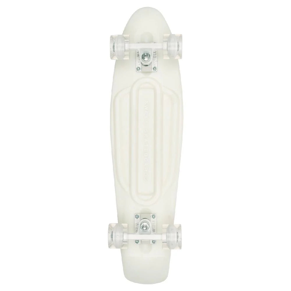 Swell White Wash Glow in the Dark light up wheels 22" Mini Skateboard