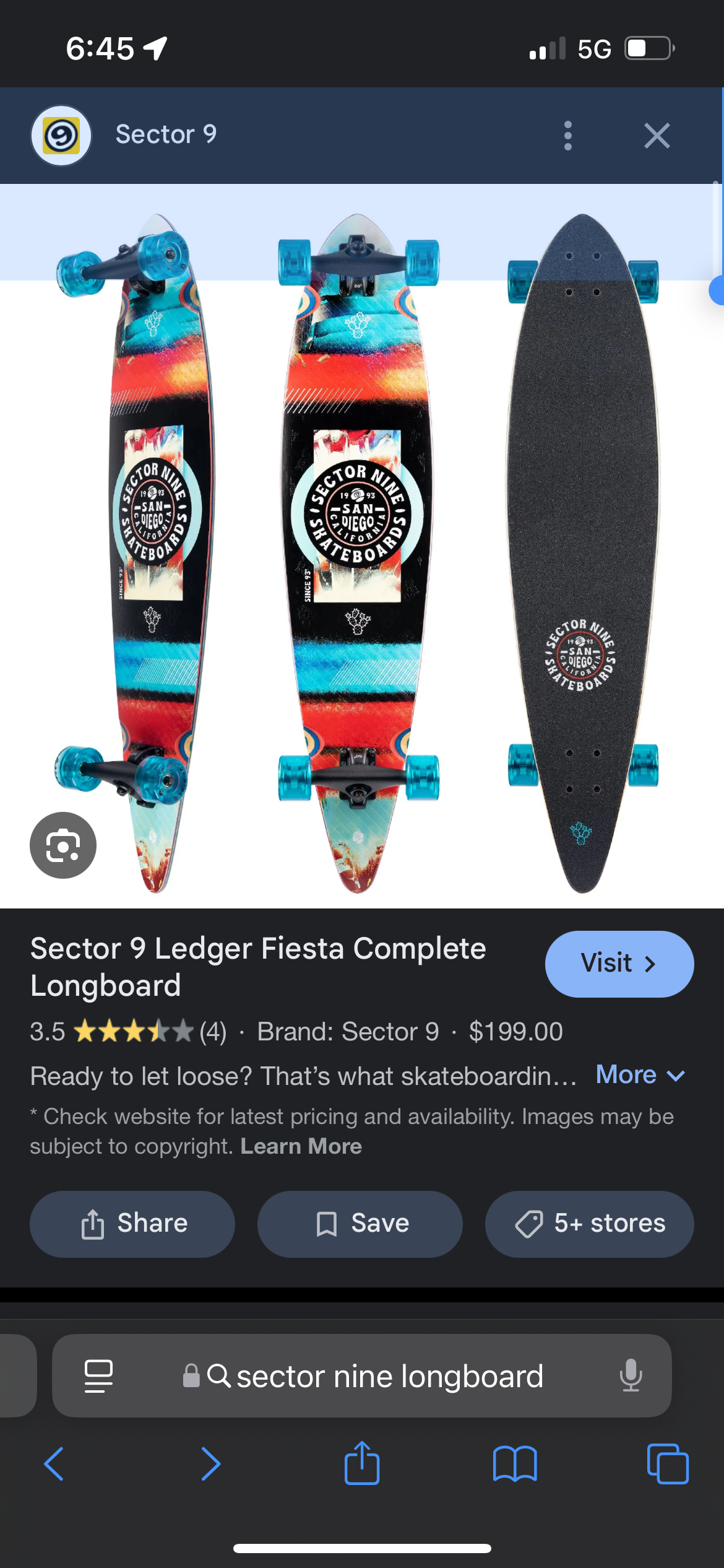 Sector 9 Ledger Fiesta Complete
Longboard