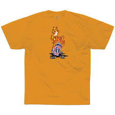 Black Label Skateboards Elijah Akerley Fire Brewed T Shirt Gold