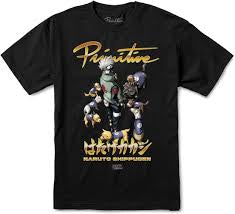 Primitive x Naruto Shippuden Kakashi Dogs Squad Shirt Black M