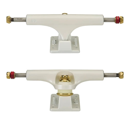 Ace AF1 44/8.25 Satin Wht/Gold Hollow Skateboard Trucks
