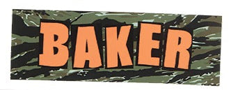 BAKER Orange Camo Sticker