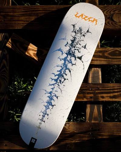 PLAN B Lazer Crawford Spinal Mirror Foil Pro Skateboard Deck 8.5”