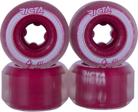 Ricta Shanahan Crystal Cores Clear Metallic Red 53mm 95a Skateboard Wheels