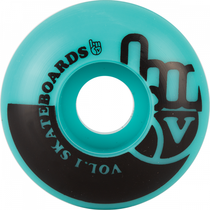 Vol 1 52mm wheels teal & black 99A