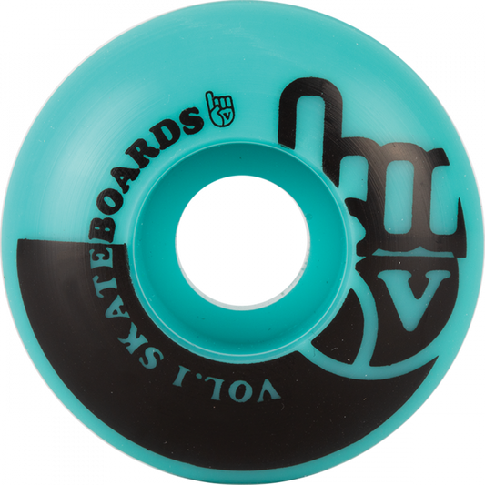 Vol 1 52mm wheels teal & black 99A