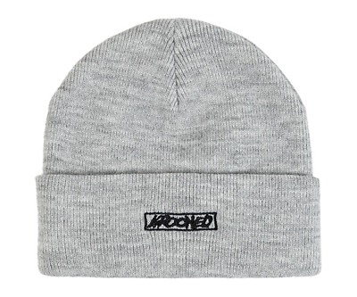 Krooked Skateboards Moonsmile Script Heather Grey Beanie Hat