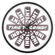 Independent Time to Grind Clock - Black