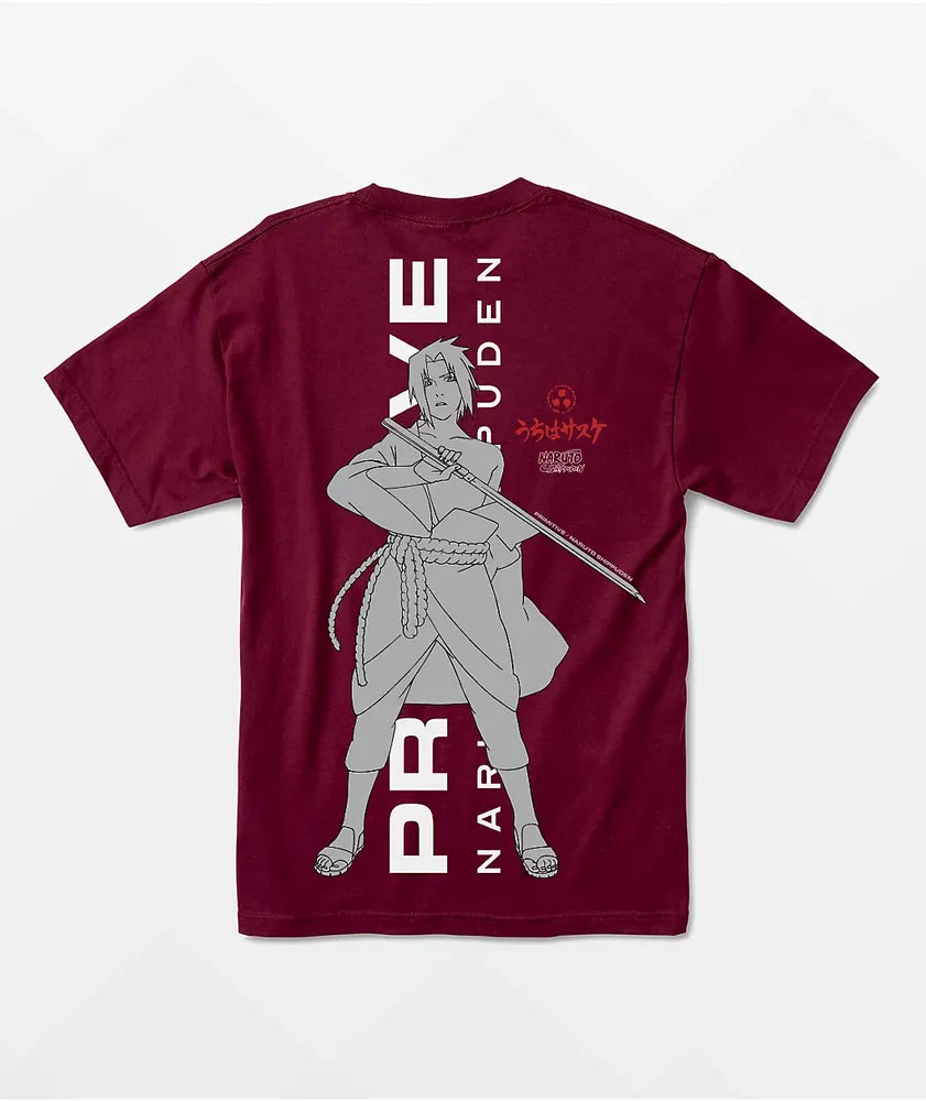 Primitive x Naruto Shippuden Sasuke Blade T-Shirt Burgundy XXL